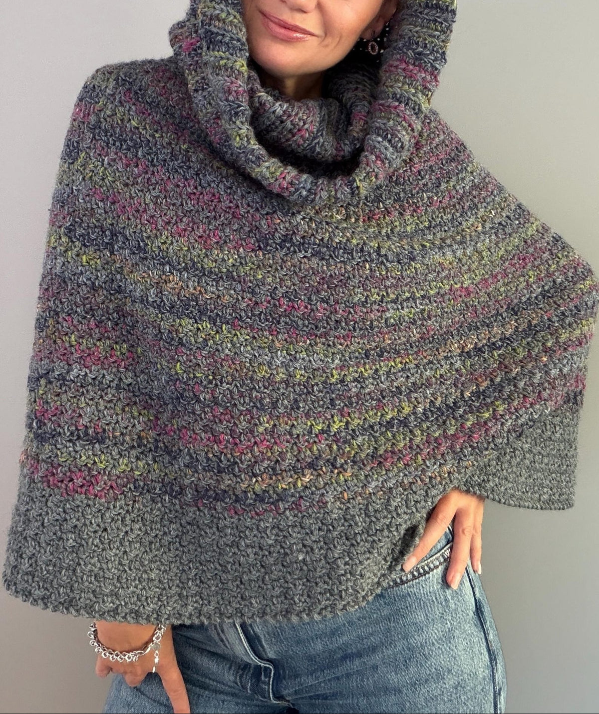 Dalia Hooded Poncho Crochet Pattern