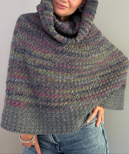 Dalia Hooded Poncho Crochet Pattern