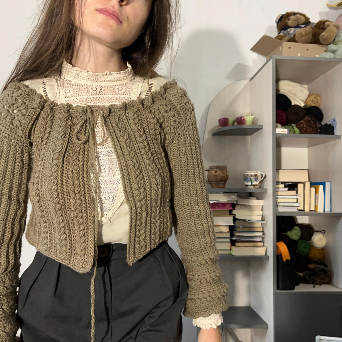 Vintage Autumn Fall Cardigan Crochet Pattern