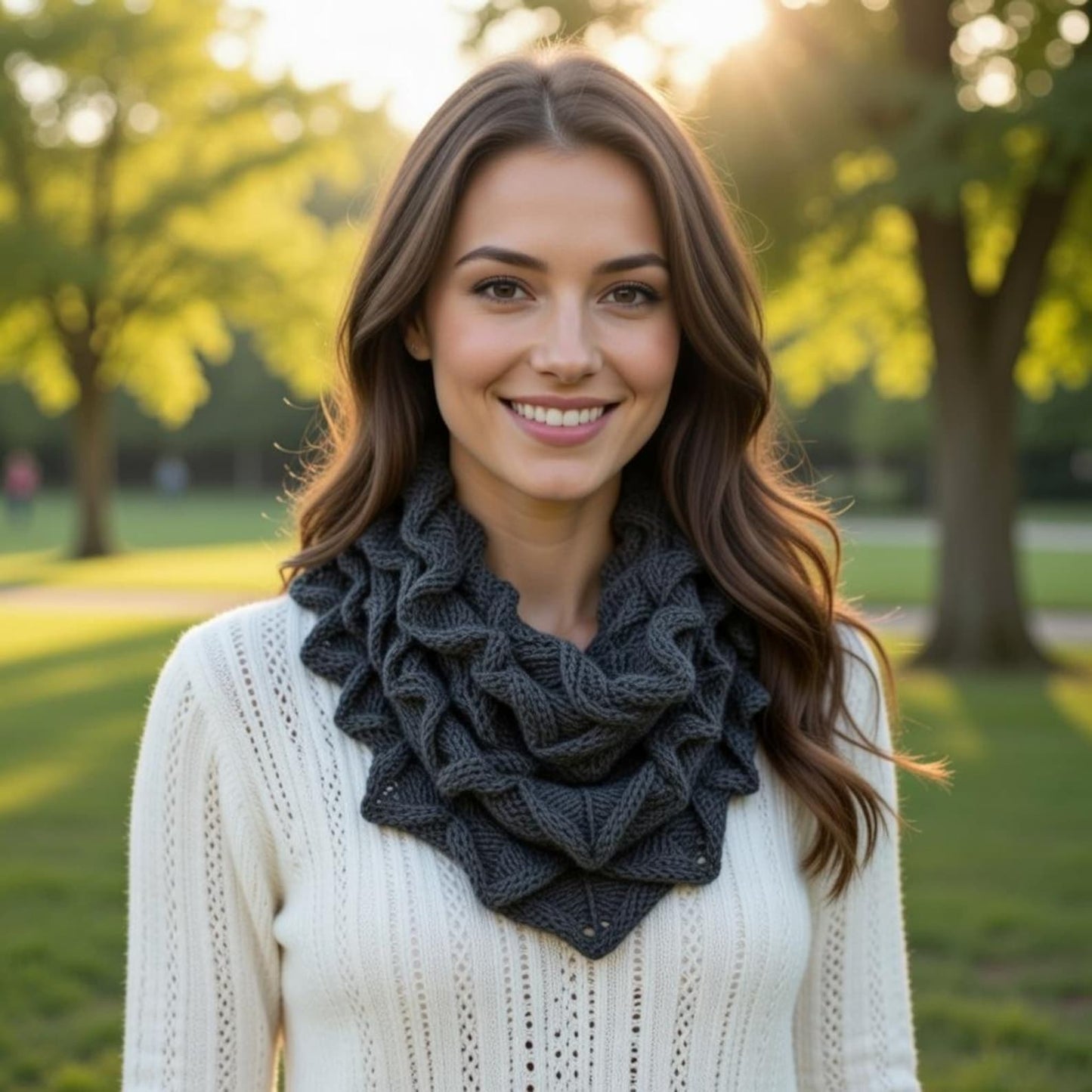 Easy Squirrel Cowl Knitting Pattern