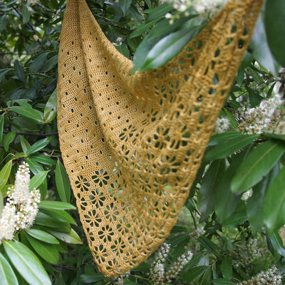 Falling Blossoms Shawl Crochet Pattern