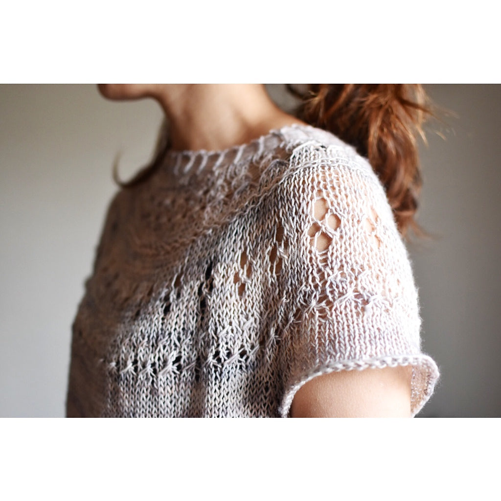 Top-down Round Yoke Pullover Knitting Pattern