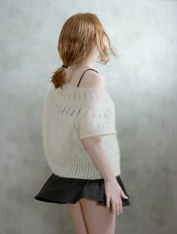 Top-down Round Yoke Pullover Knitting Pattern