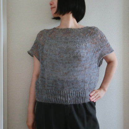 Top-down Round Yoke Pullover Knitting Pattern