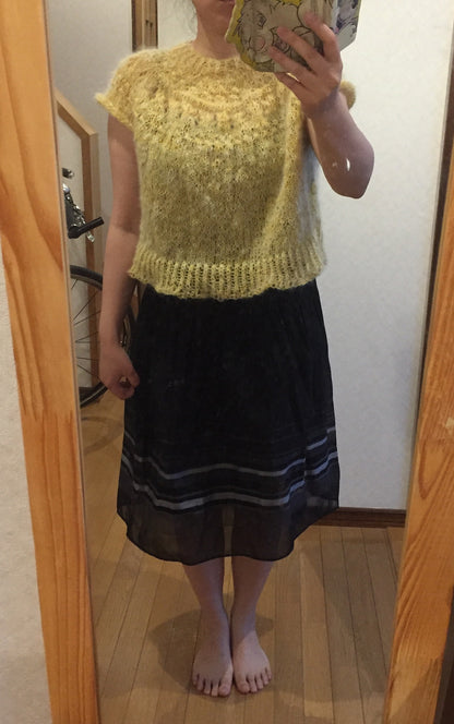 Top-down Round Yoke Pullover Knitting Pattern