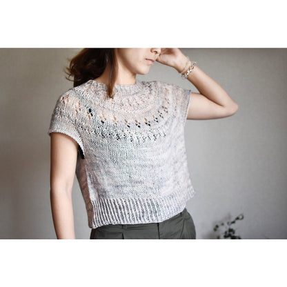 Top-down Round Yoke Pullover Knitting Pattern