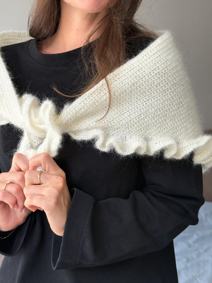 Celine Ruffle Shawl Beginner Friendly Crochet Pattern