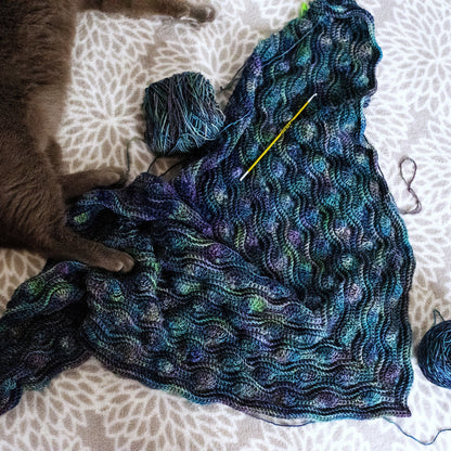 Textured Asymmetrical Shawl Crochet Pattern