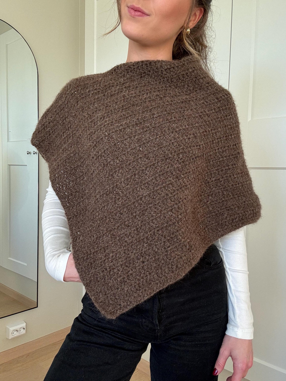 Nordic High-Neck Poncho Crochet Pattern