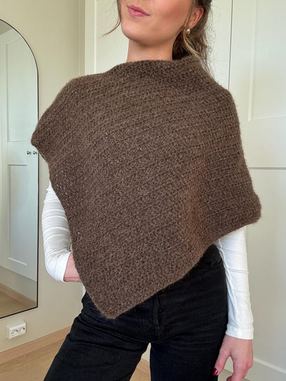 Nordic High-Neck Poncho Crochet Pattern