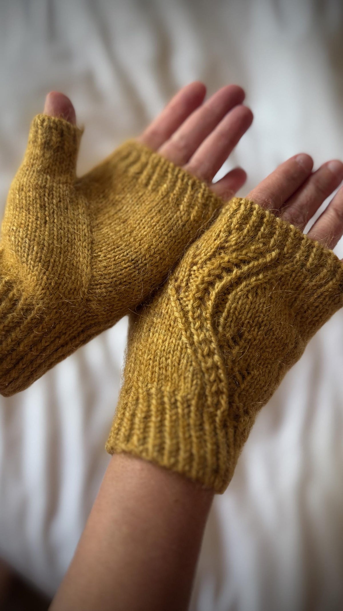 Lua Mitts Mittens Wrist Warmers Knitting Pattern