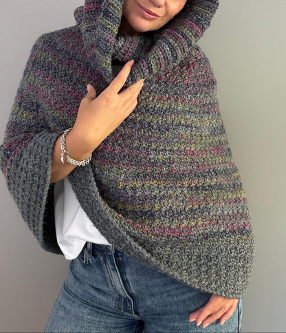 Dalia Hooded Poncho Crochet Pattern