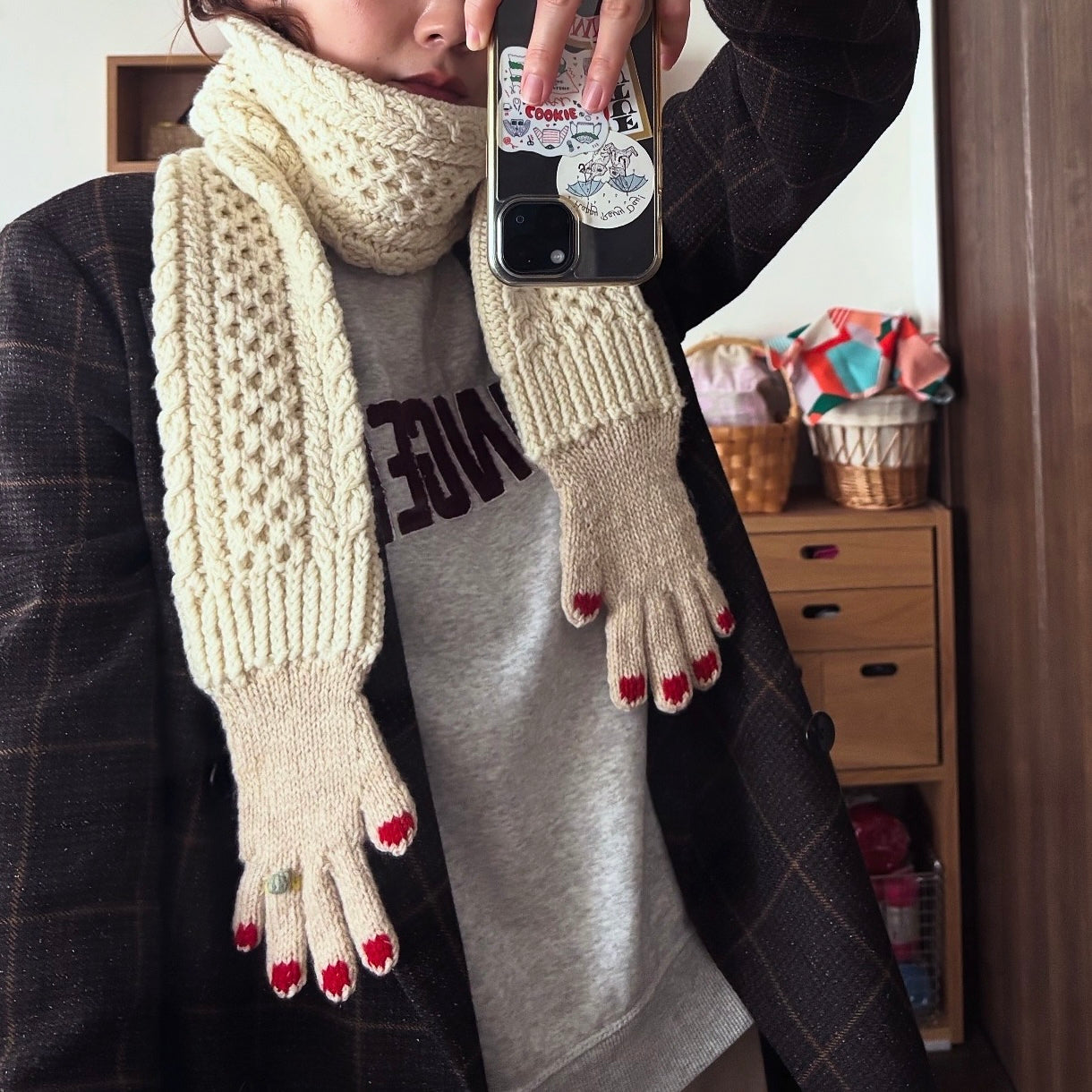 Hands Scarf Knitting Pattern
