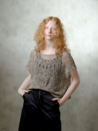 Top-down Round Yoke Pullover Knitting Pattern