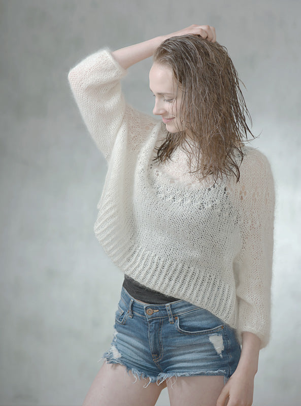 Top-down Round Yoke Pullover Knitting Pattern