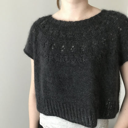 Top-down Round Yoke Pullover Knitting Pattern