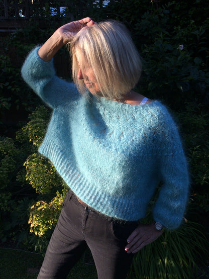 Top-down Round Yoke Pullover Knitting Pattern