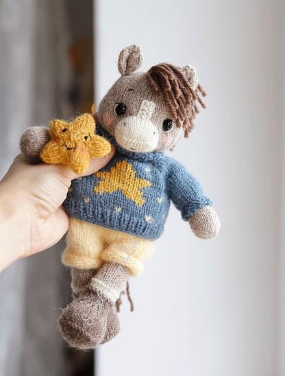 Amigurumi Horse with Removable Clothes Knitting Pattern