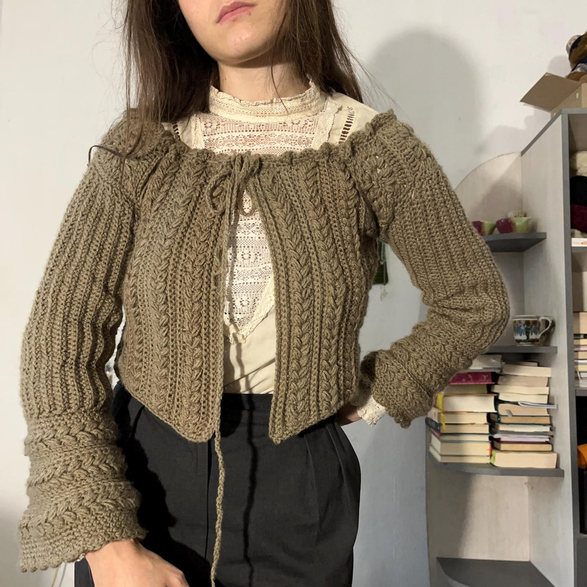 Vintage Autumn Fall Cardigan Crochet Pattern