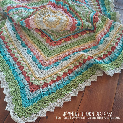 Mandala Square Blanket Crochet Pattern