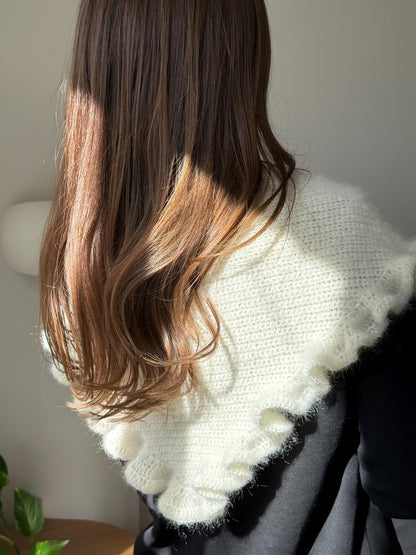Celine Ruffle Shawl Beginner Friendly Crochet Pattern