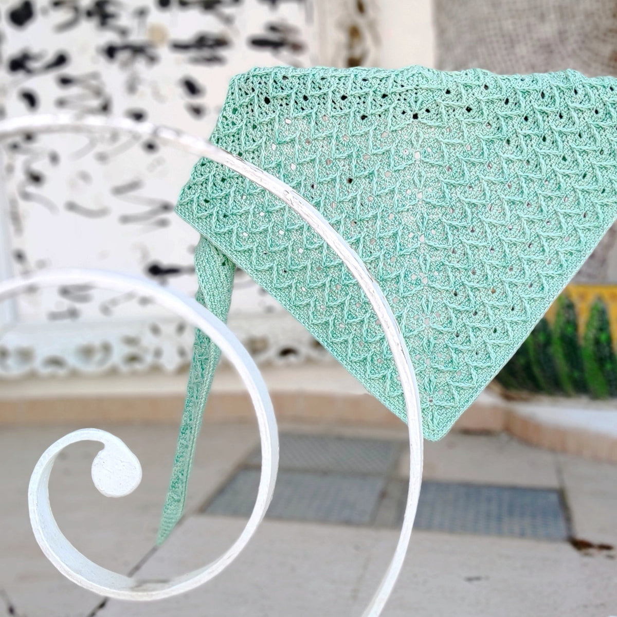 Mint Leaf Shawl Crochet Pattern