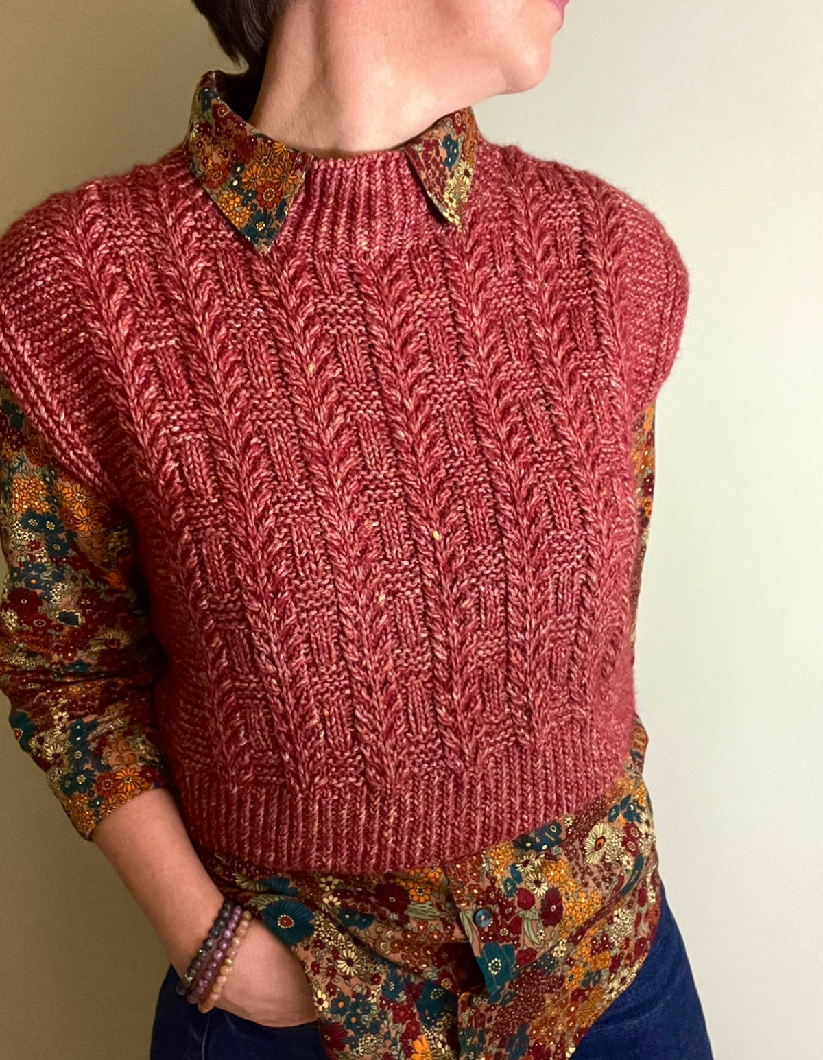 Herbarium Slipover Knitting Pattern Aran Knitting Pattern