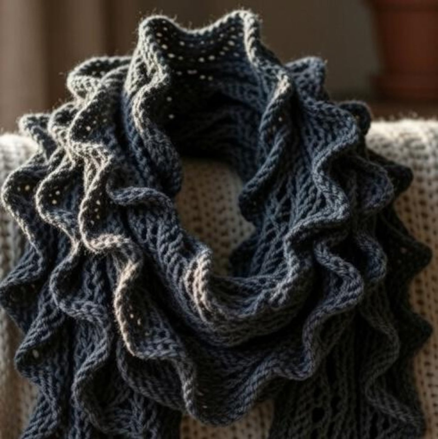 Easy Squirrel Cowl Knitting Pattern