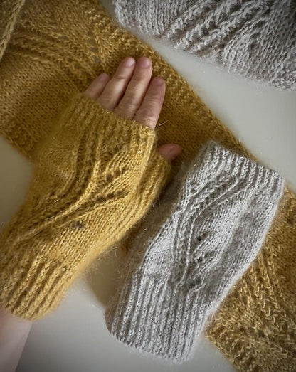Lua Mitts Mittens Wrist Warmers Knitting Pattern