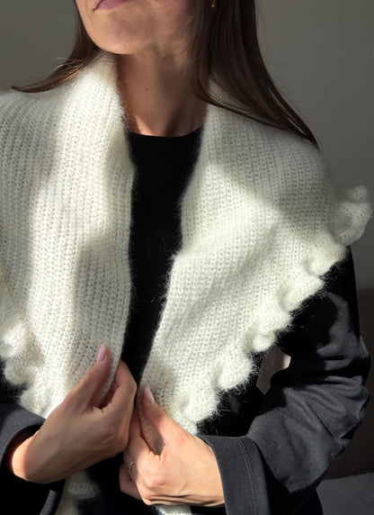 Celine Ruffle Shawl Beginner Friendly Crochet Pattern