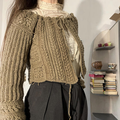 Vintage Autumn Fall Cardigan Crochet Pattern