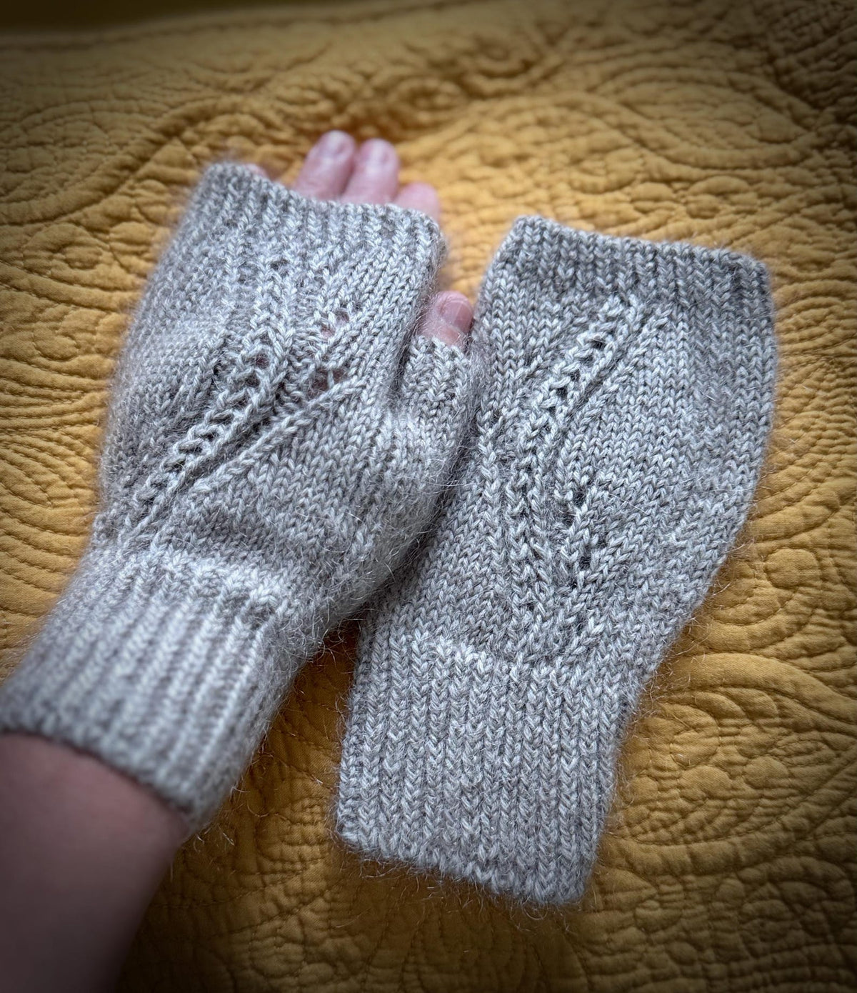 Lua Mitts Mittens Wrist Warmers Knitting Pattern