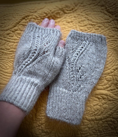 Lua Mitts Mittens Wrist Warmers Knitting Pattern