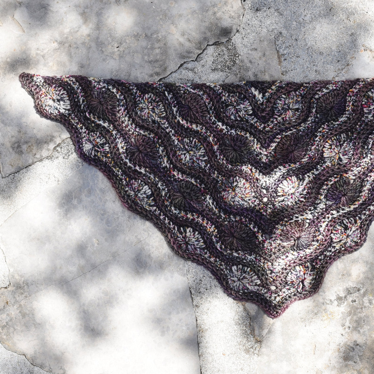 Textured Asymmetrical Shawl Crochet Pattern