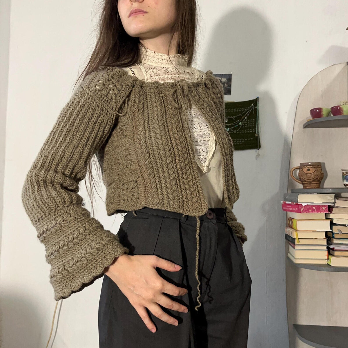 Vintage Autumn Fall Cardigan Crochet Pattern