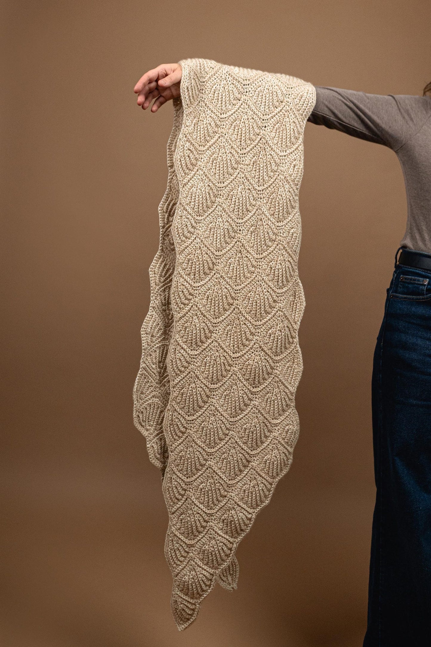 Short Row Shelly Scarf Crochet Pattern