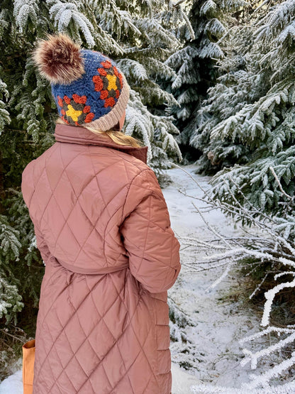 Winter Granny Square Beanie Crochet Pattern