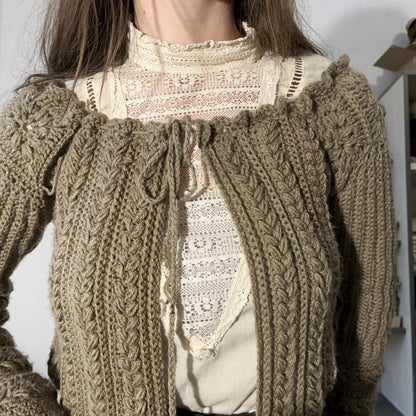 Vintage Autumn Fall Cardigan Crochet Pattern