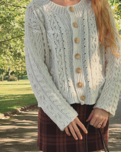 Cable Cardigan Crochet Pattern