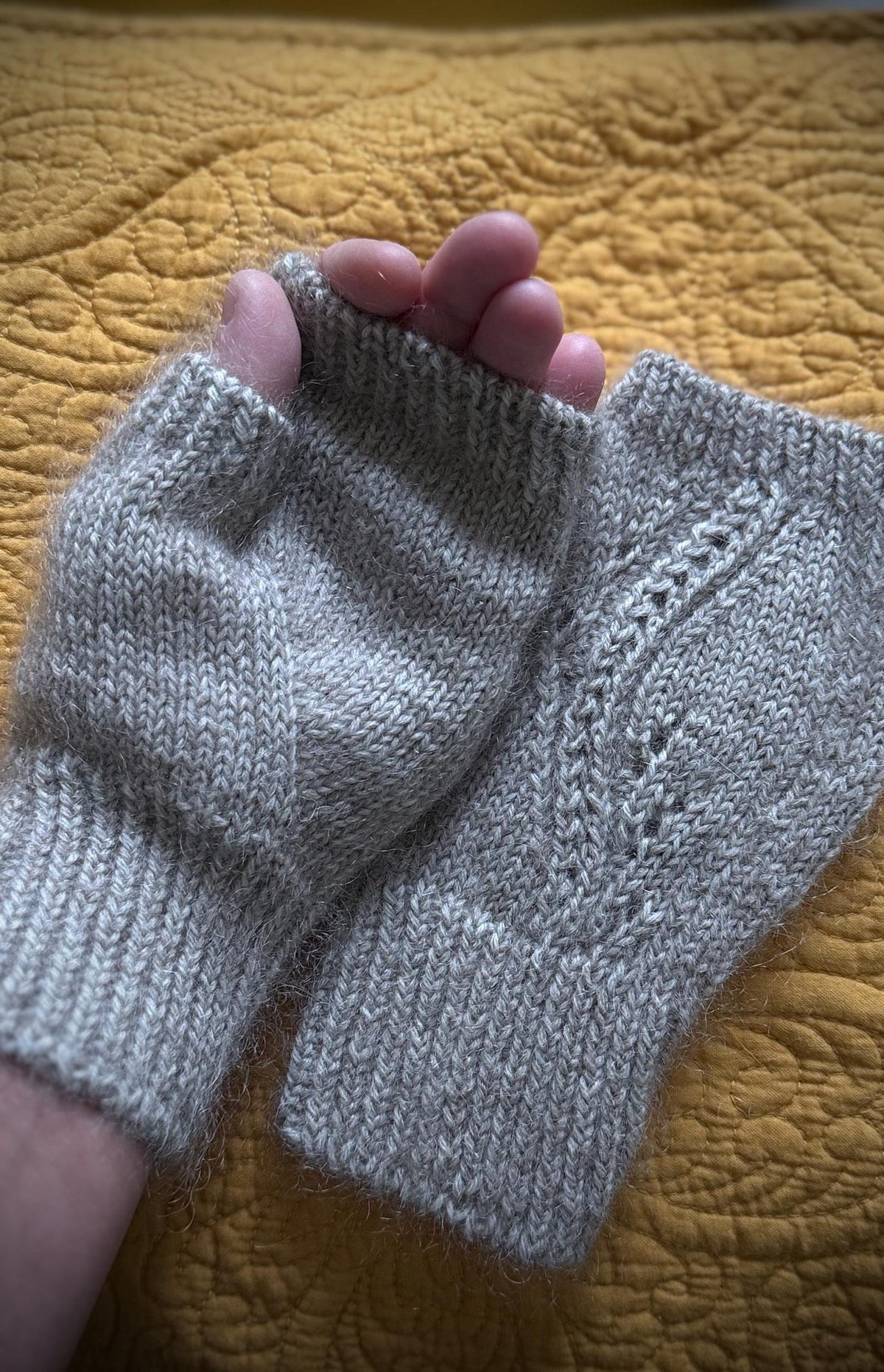 Lua Mitts Mittens Wrist Warmers Knitting Pattern