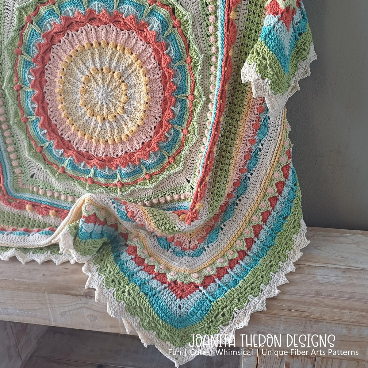 Mandala Square Blanket Crochet Pattern