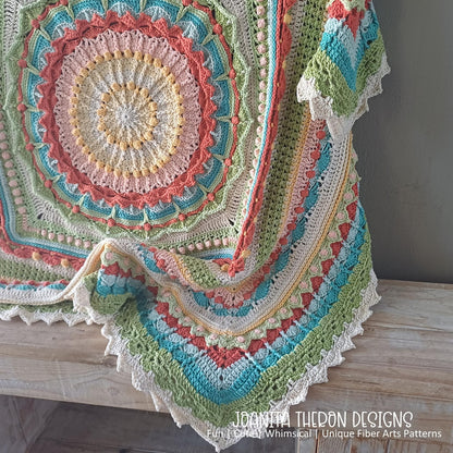 Mandala Square Blanket Crochet Pattern